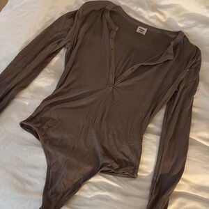 Sunday Best Cocoa Long Sleeve Bodysuit
